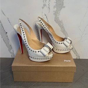 Christian Louboutin studded slingback heels – size US 8 – authentic